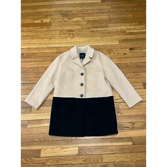 Talbots Jackets & Blazers - Talbots Women's Wool Blend Peacoat Size 12p Petite Black/Beige Color-Block